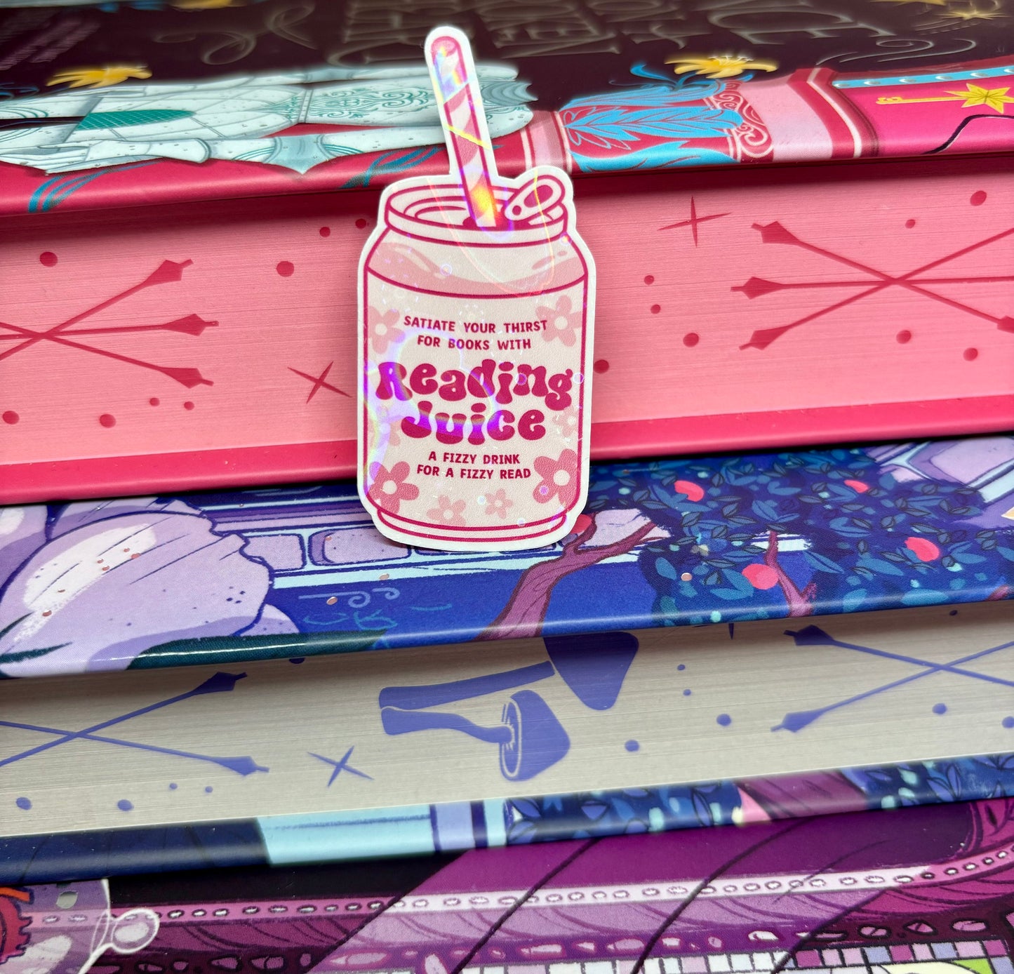 Mini Reading Juice Can Sticker