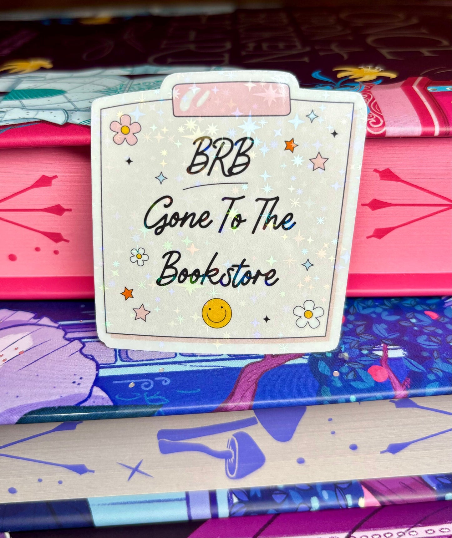 BRB Gone To The Bookstore Memo Note Style Sticker
