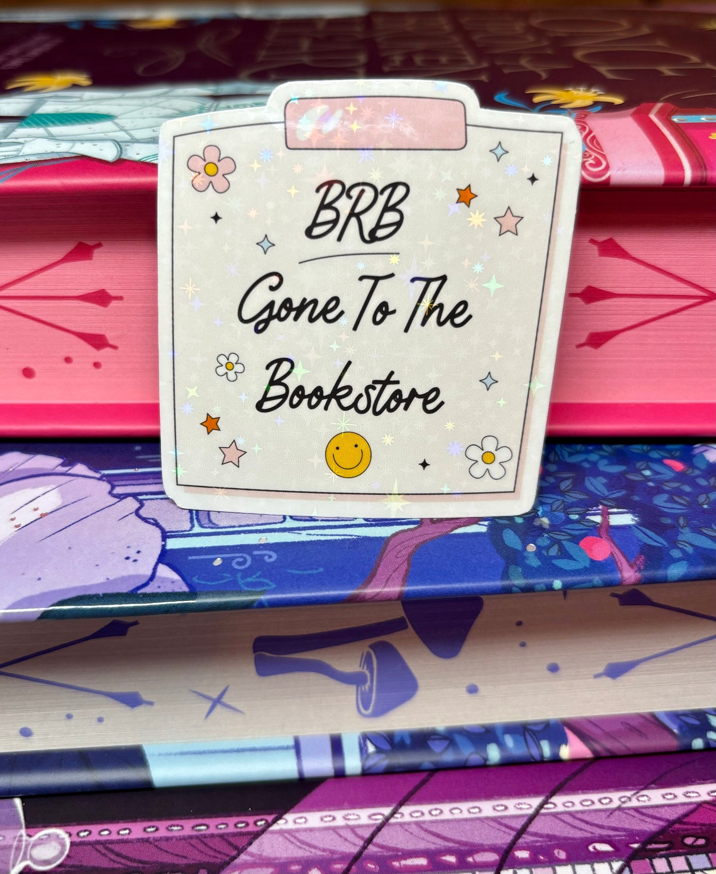 BRB Gone To The Bookstore Memo Note Style Sticker