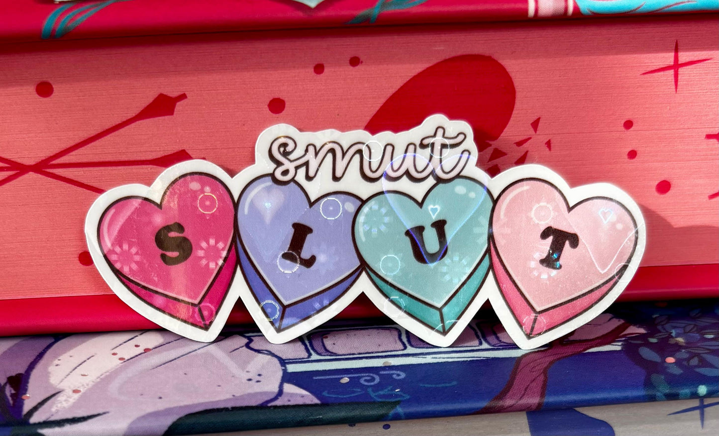 Mini Love Heart Smut Slut Sticker