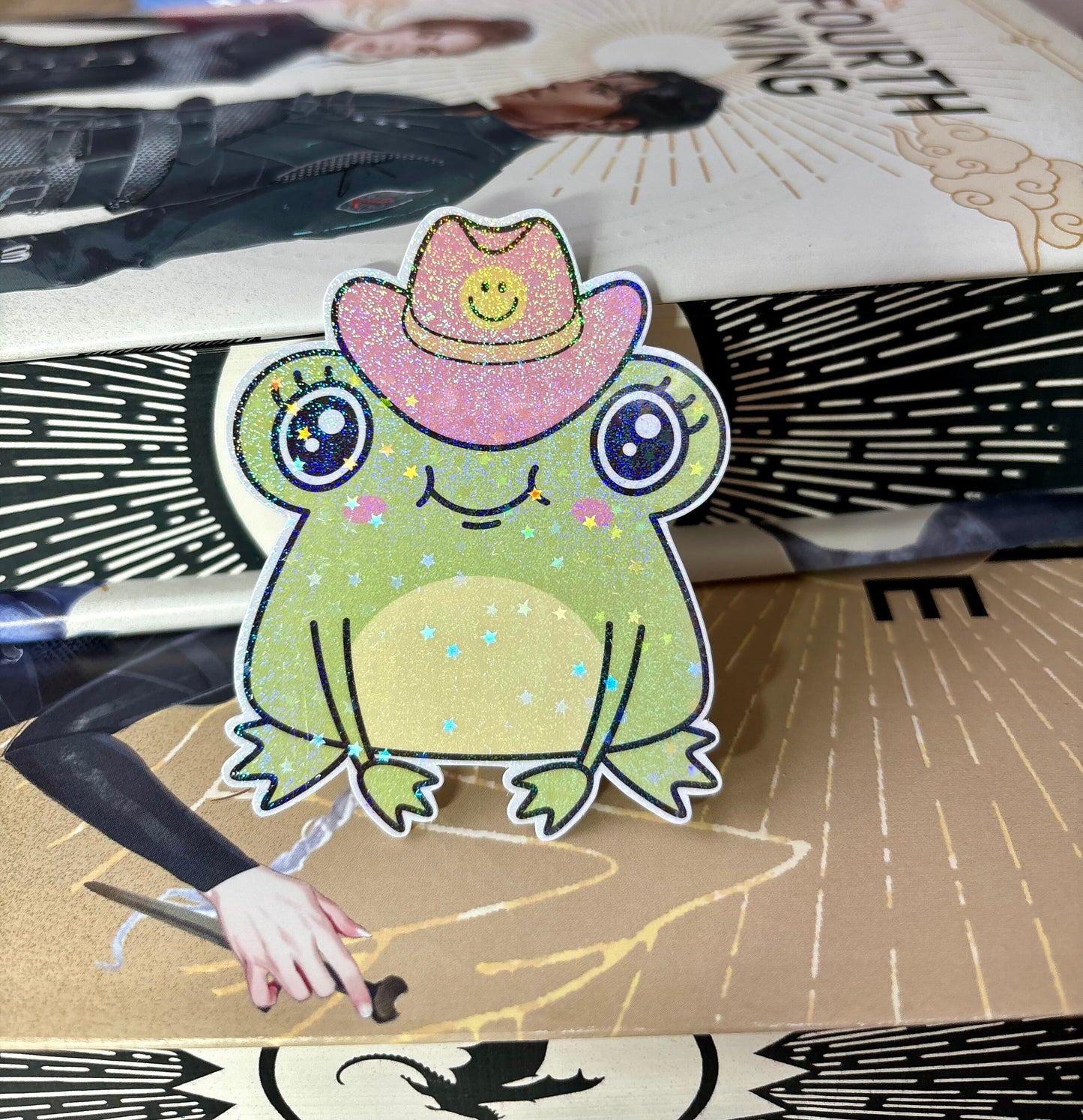 Cute Cowgirl Frog Sticker