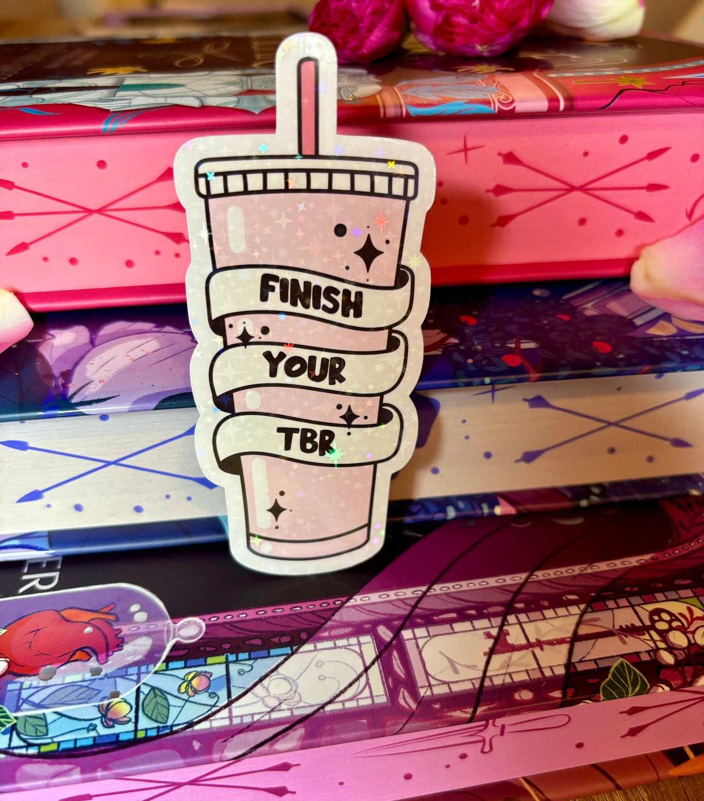 Finish your TBR cold cup Sticker