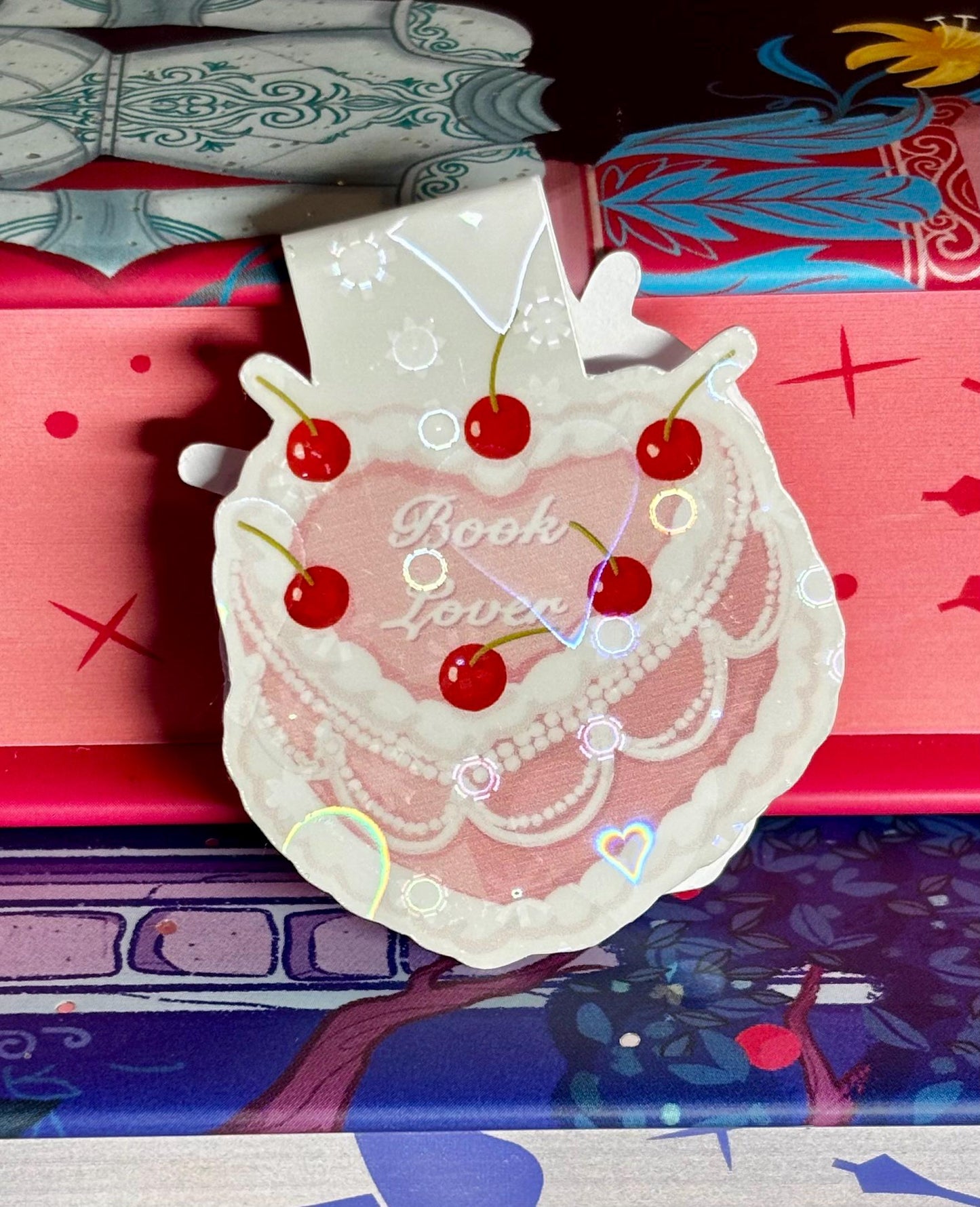 Mini Book Lover Cake Magnetic Bookmark