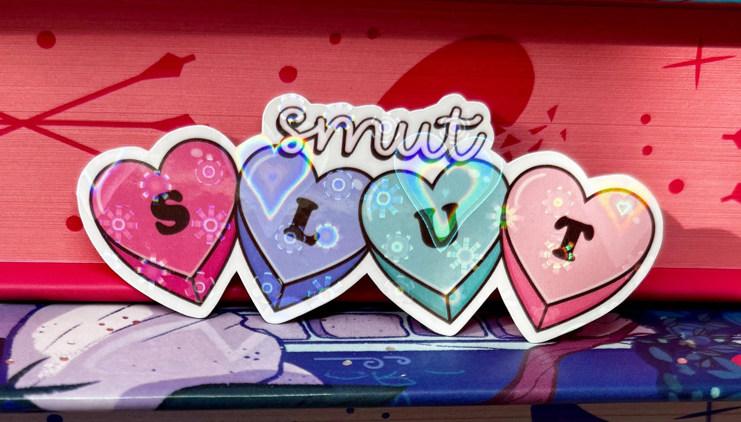 Mini Love Heart Smut Slut Sticker