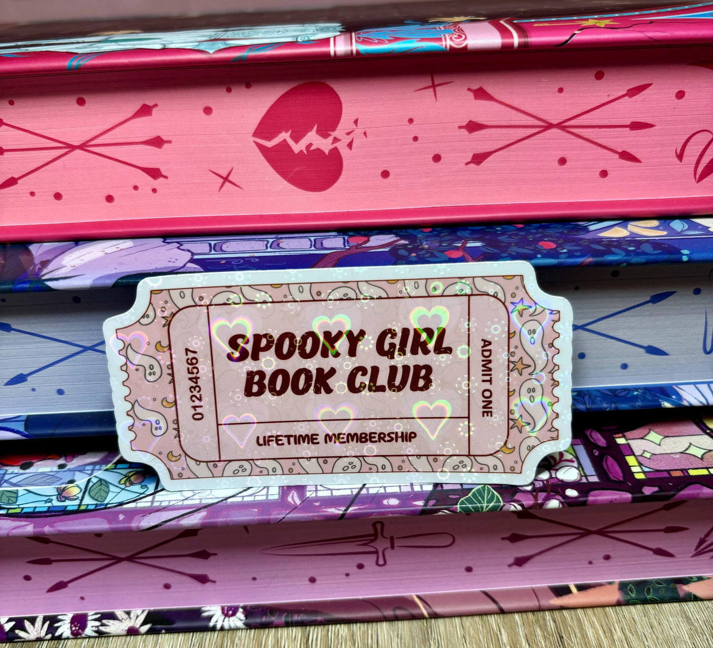 Spooky Girl Book Club Ticket Sticker
