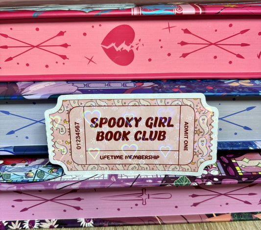 Spooky Girl Book Club Ticket Sticker