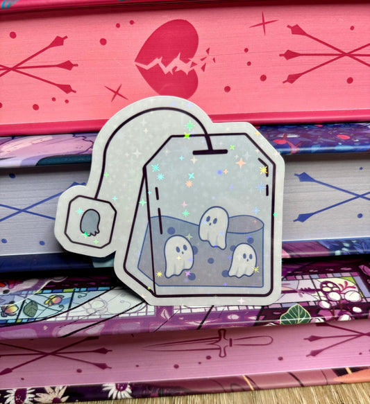 Cute Ghostea Teabag Sticker