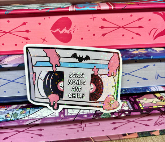 Scary Movies And Chill? Sticker