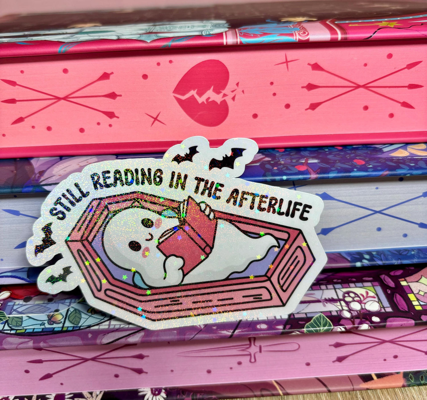 Still Reading In The Afterlife Sticker