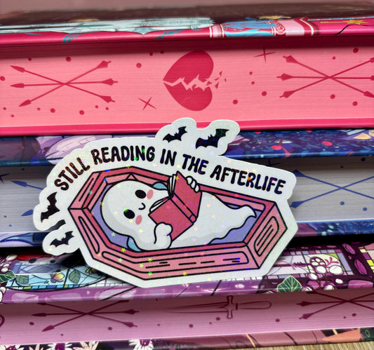Still Reading In The Afterlife Sticker