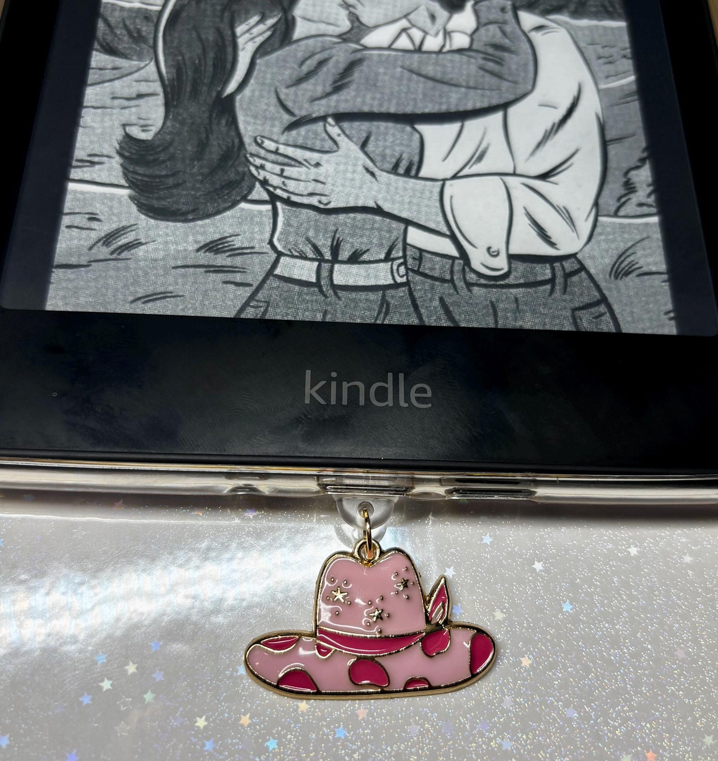 Cowboy themed kindle charms, usb-c dust plugs, bookish kindle charms, phone charm, kindle accessories, cowboy romance readers,