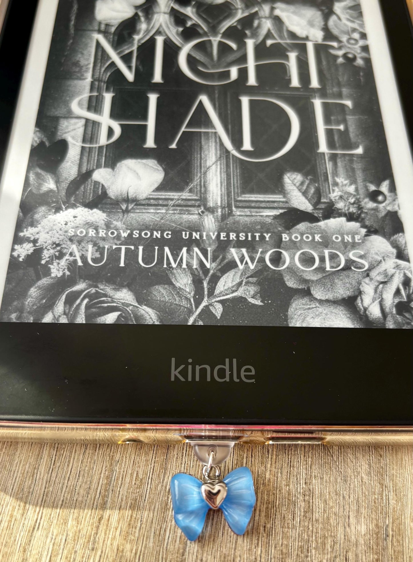 Cute shiny kindle USB-C dust plug, shiny charms, kindle charms, e-reader accessories, sparkly charms, dust plug charms,