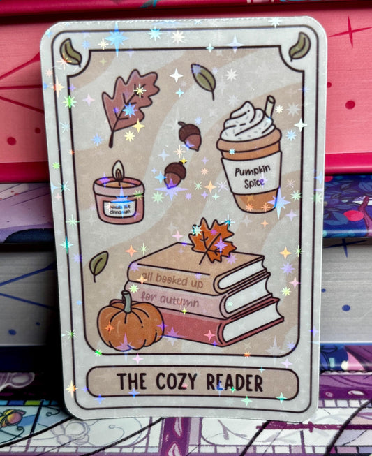 The Cozy Reader Tarot Card Sticker