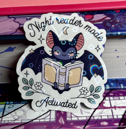 Mini Night Reader Mode Activated Bat Sticker