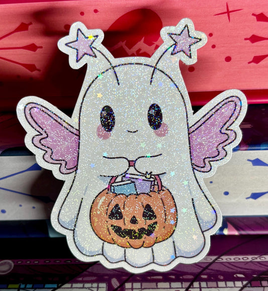 Cute Bookish Fairy Ghost Sticker