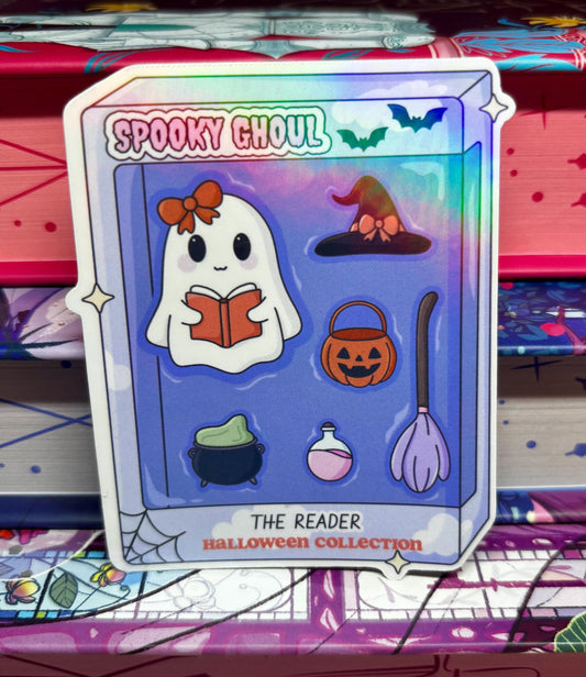 Spooky Ghoul The Reader Box Style Sticker