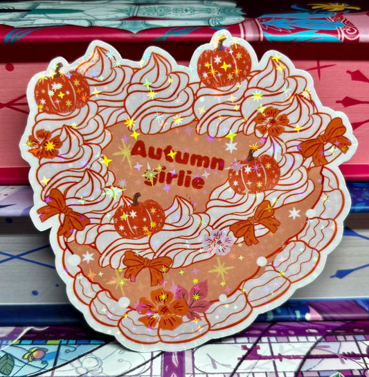 Autumn Girlie Cake Sticker