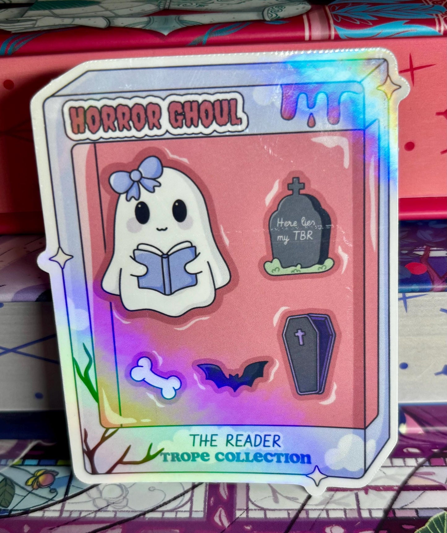 Horror Ghoul The Reader Box Style Sticker