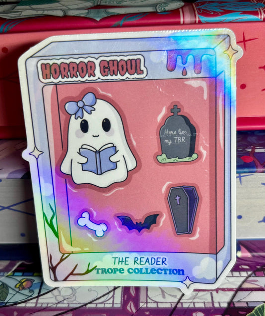 Horror Ghoul The Reader Box Style Sticker