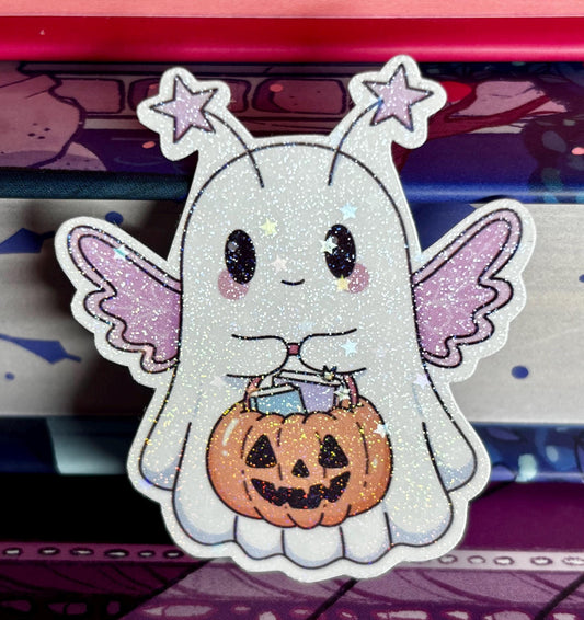 Mini Cute Bookish Fairy Ghost Sticker