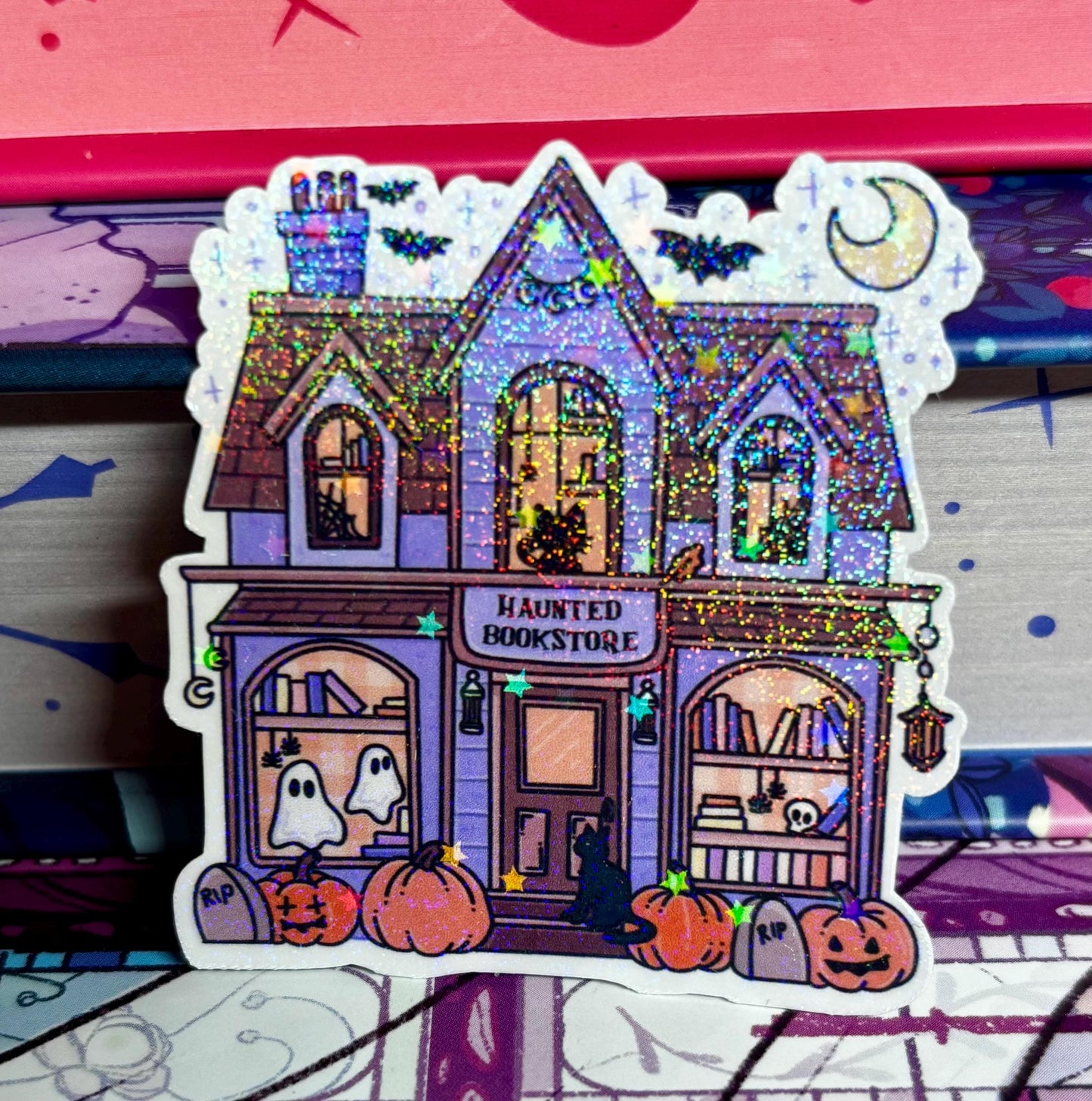 Mini Haunted Bookstore Sticker
