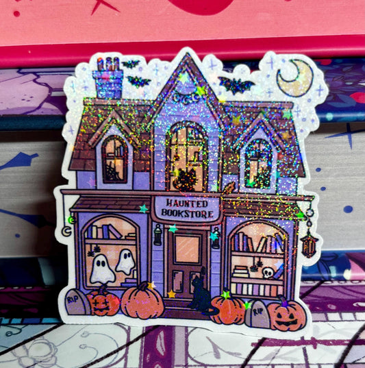 Mini Haunted Bookstore Sticker