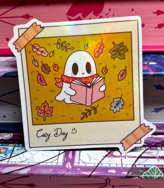 Cosy Day Ghost Picture Style Sticker
