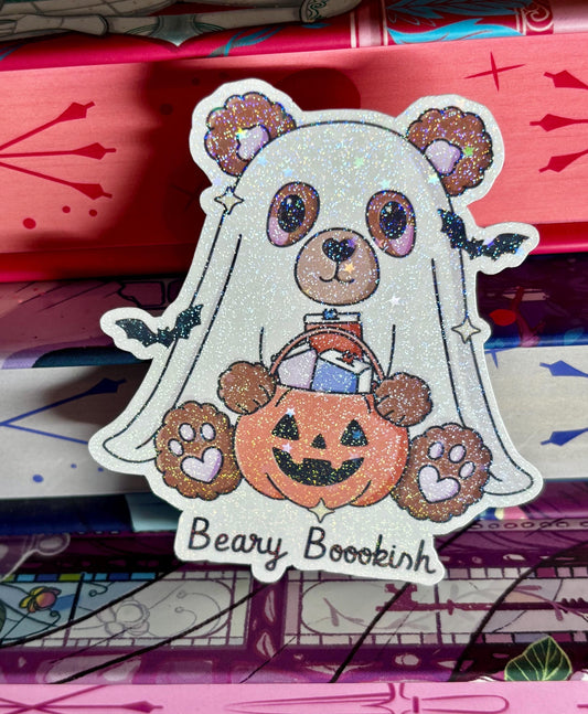 Cute Beary Bookish Sticker