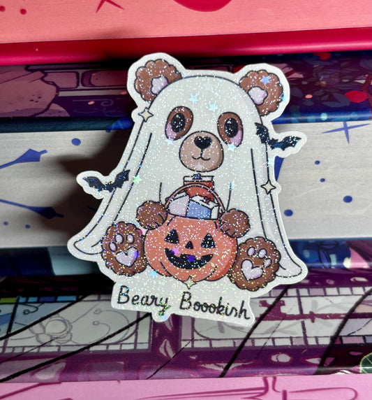 Mini Cute Beary Bookish Sticker